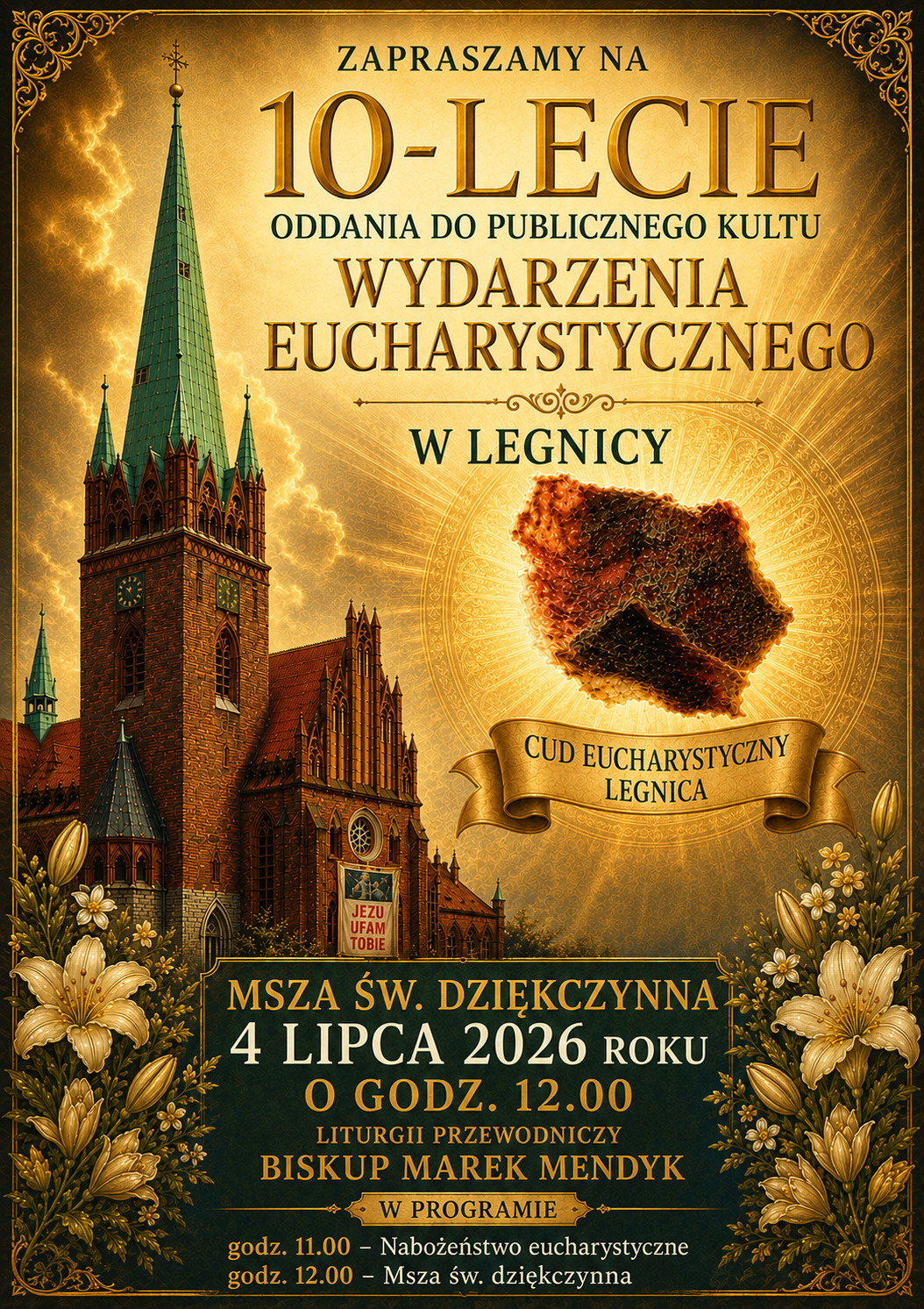 Poster for the 10th anniversary of the Eucharistic event